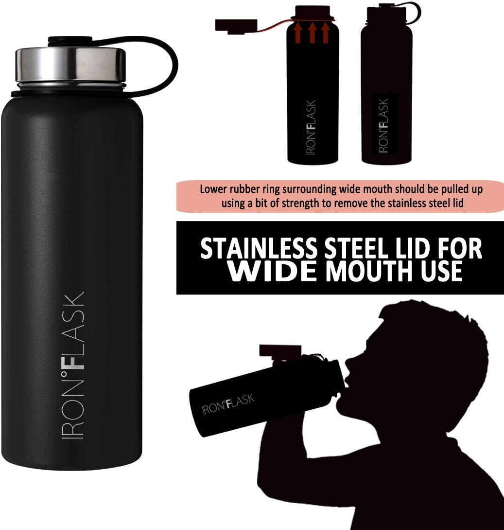  Sports Water Bottle  Ultimate Hydration Companion for Superheroes  40Oz of 3 Magical Lids (Including a Straw Lid) Perfect for Gym Warriors, Sport Enthusiasts Double Walled to Keep Your Drinks as Cool as Your Moves Insulated Thermos