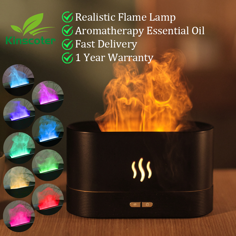 Kinscoter Aroma Diffuser Air Humidifier Ultrasonic Cool Mist Maker Fogger Led Essential Oil Flame Lamp Difusor - Image #1