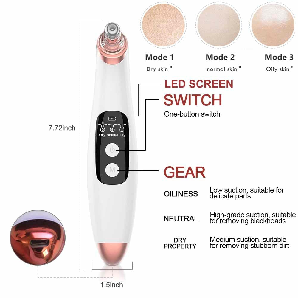 Visible Camera Blackhead Remover Face Deep Nose Cleaner Pore Acne Pimple Removal Vacuum Suction Facial Beauty Clean Skin Tool - Executive-Skincare