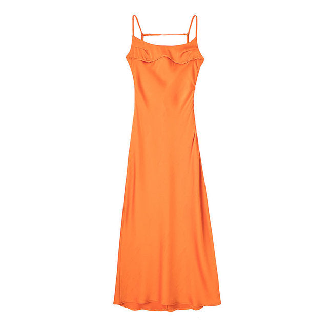 Satin Sleeveless Dress - Executive-Skincare