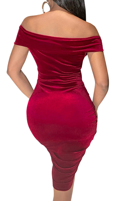 Women's One-Shoulder Slim Fit Hip Dress - Executive-Skincare