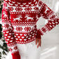 Women's Christmas Elk Long Sleeve Knit Sweater - Executive-Skincare