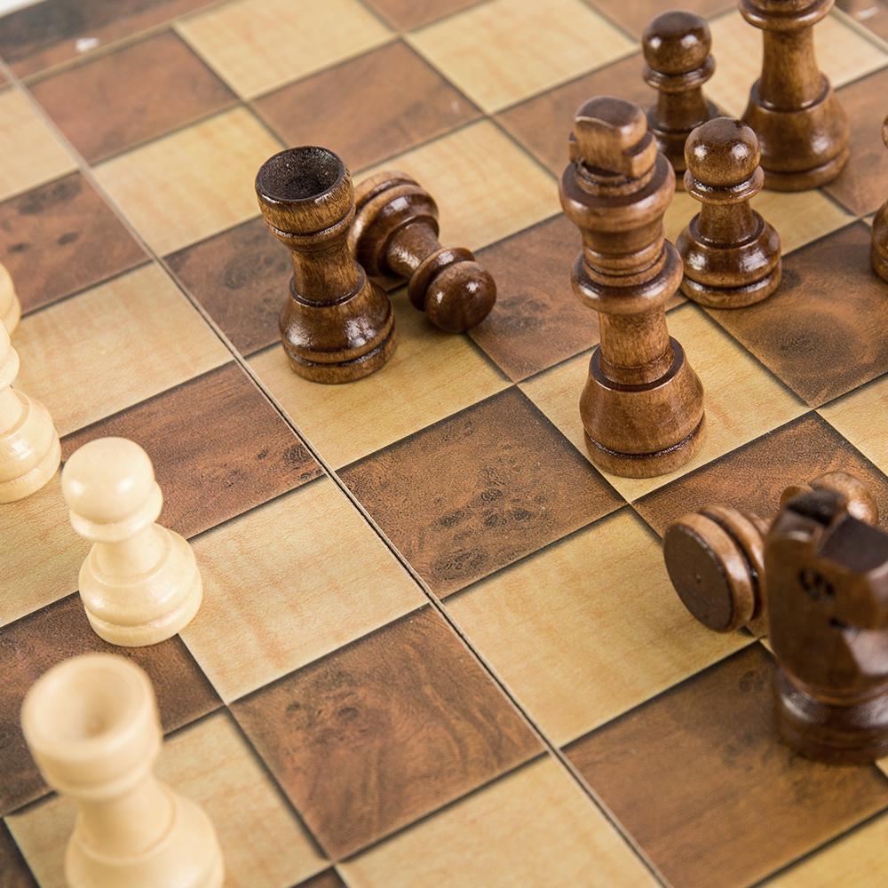 Foldable Wooden Chess Set Board Game - Executive-Skincare