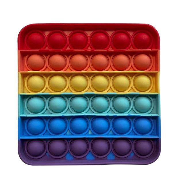 Colorful Rainbow Bubble Press Fidget Stress Relief Toy ( 4 pcs set) - Executive-Skincare