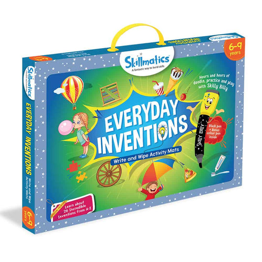 Skillmatics Everyday Inventions - Learn With Fun - 26 Repeatable Write - Executive-Skincare