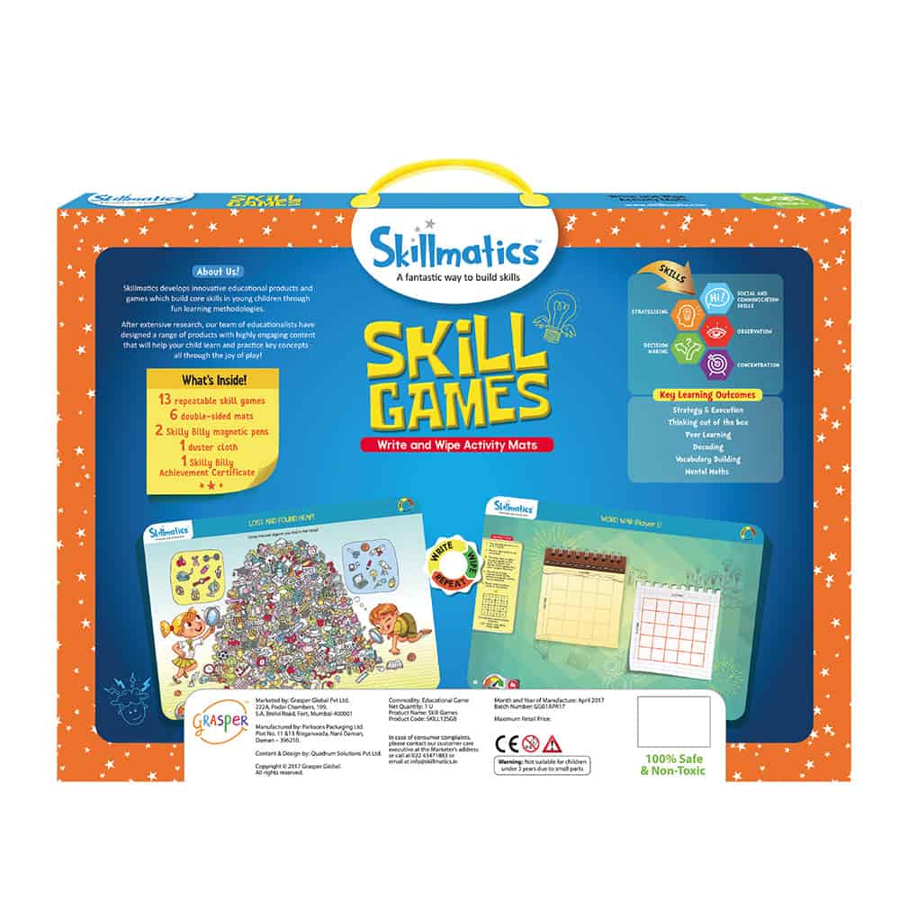 Skillmatics Skill Games - Carefully Designed For Children 13 - Executive-Skincare